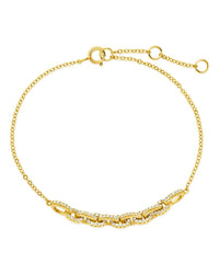 Harley CZ Interlocking Chain Bracelet - Sterling Forever