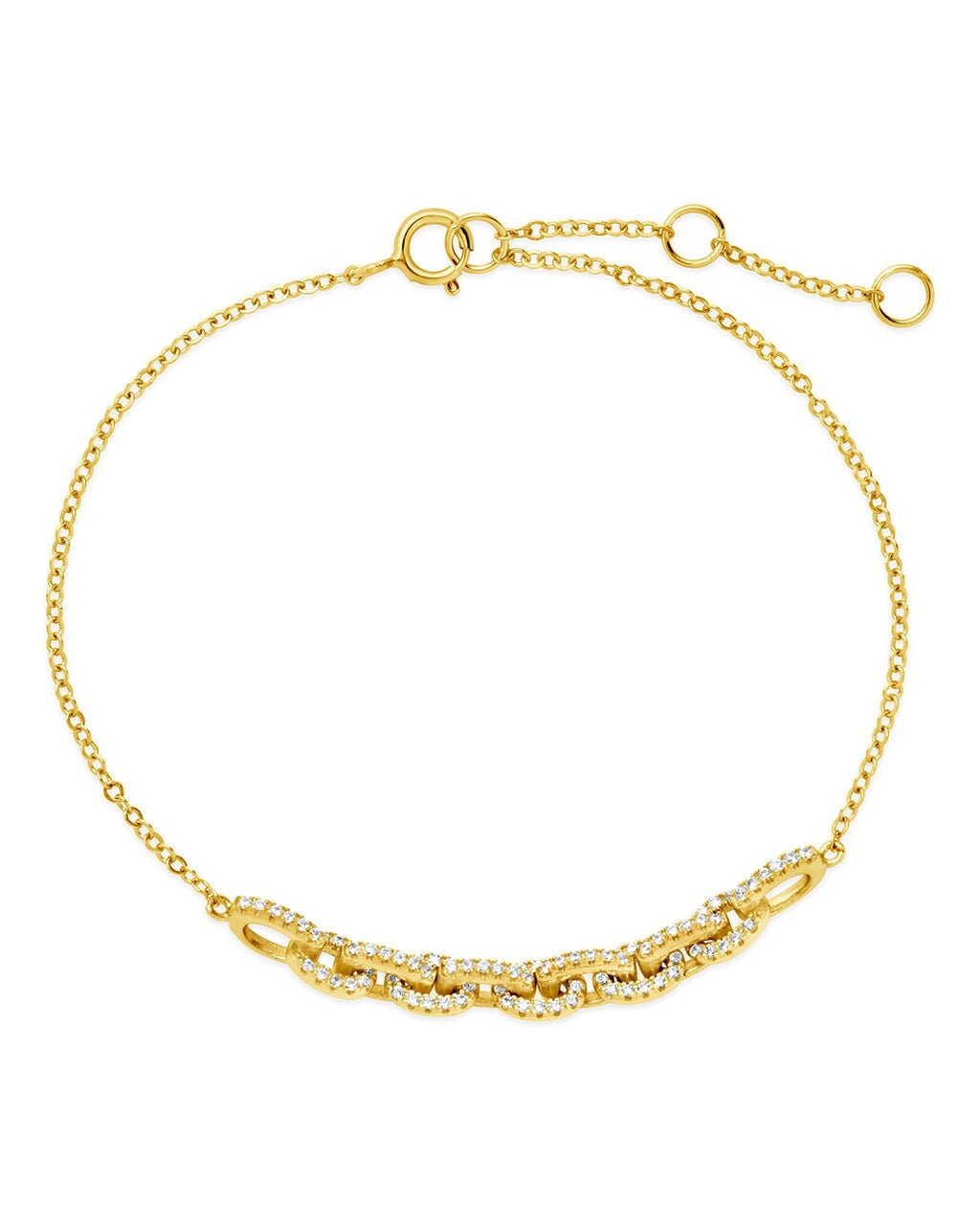 Harley CZ Interlocking Chain Bracelet - Sterling Forever