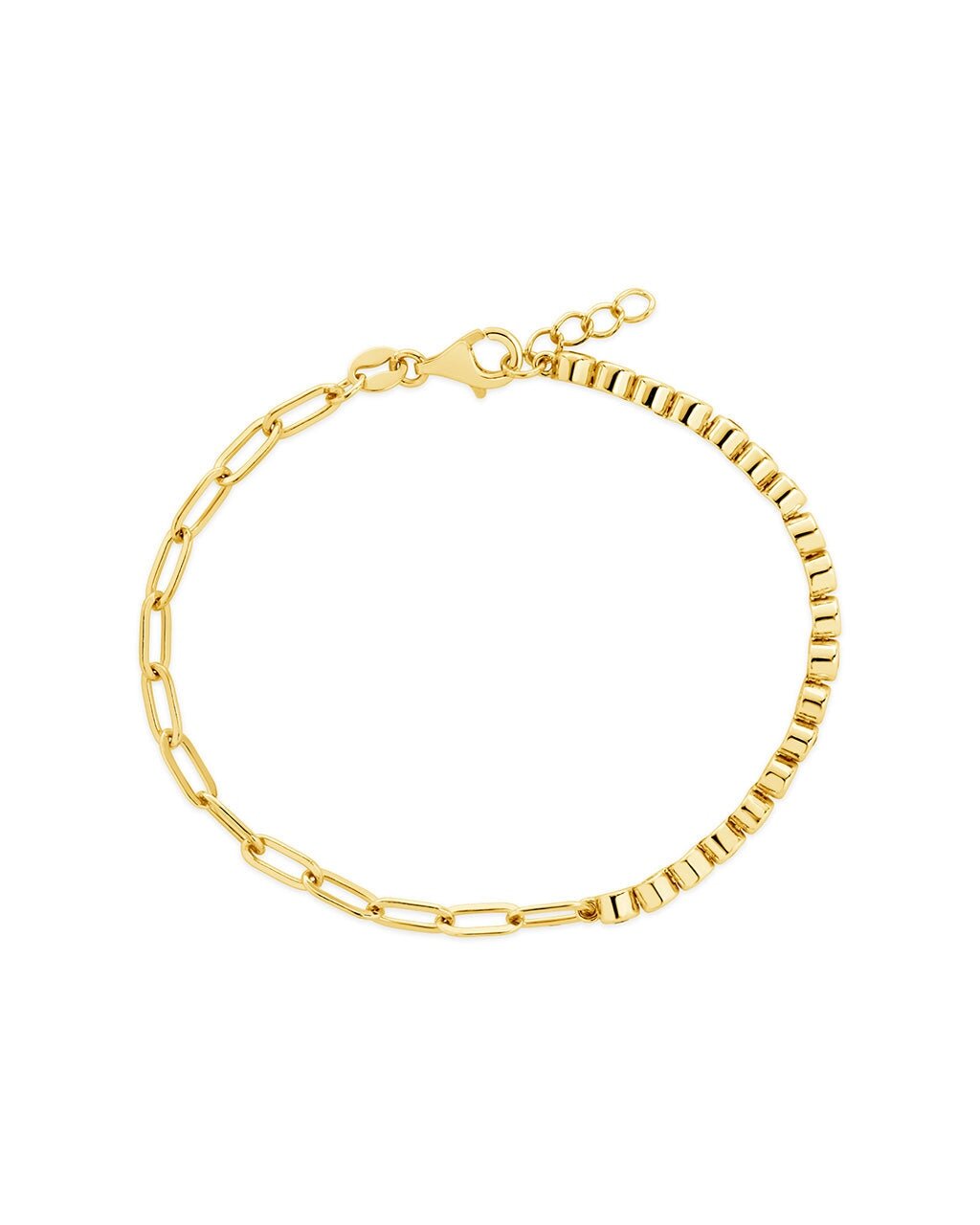 Emerald CZ Tennis & Chain Bracelet - Sterling Forever