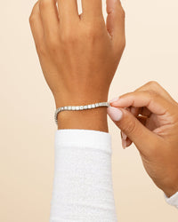 Christina Square CZ Tennis Bracelet - Sterling Forever