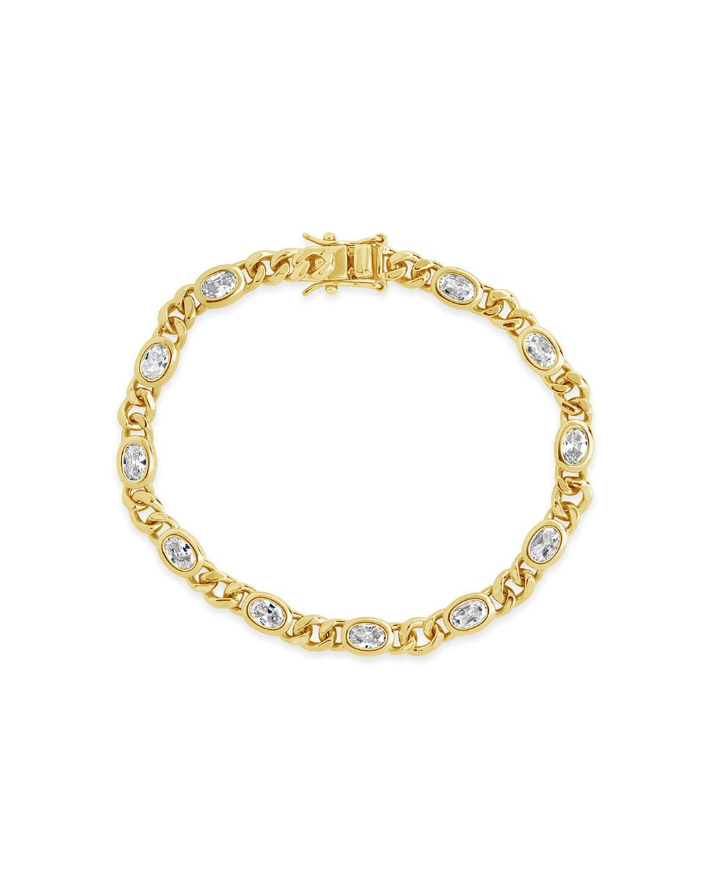Cassie CZ Bezel Tennis Bracelet - Sterling Forever