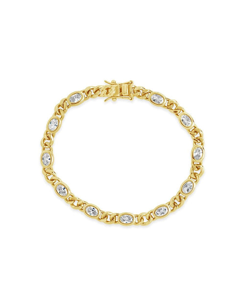 Cassie CZ Bezel Tennis Bracelet - Sterling Forever