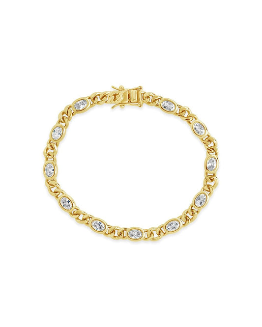 Cassie Tennis Bracelet Bracelet Sterling Forever Gold 