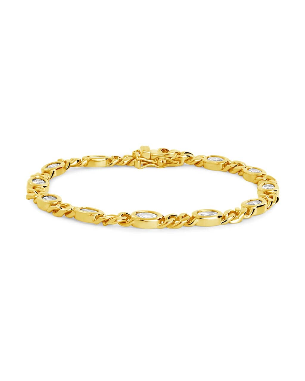 Cassie CZ Bezel Tennis Bracelet - Sterling Forever