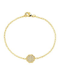 Raemy CZ Rose Petal Station Bracelet - Sterling Forever