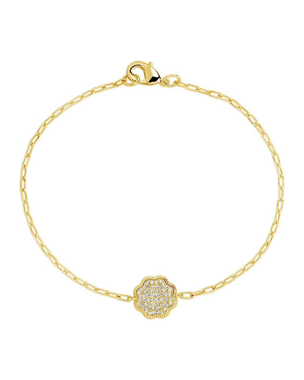 Raemy CZ Rose Petal Station Bracelet - Sterling Forever