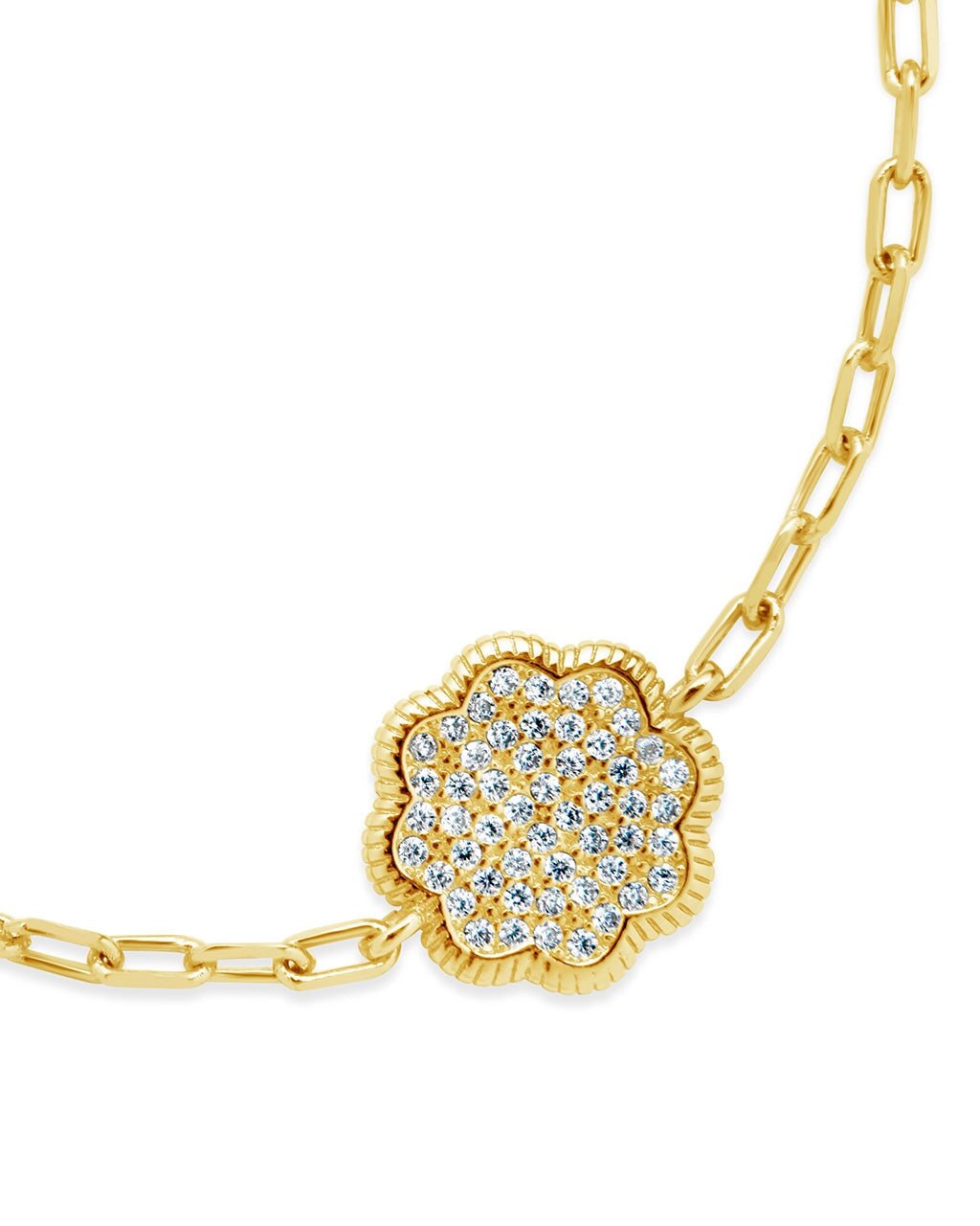 Raemy CZ Rose Petal Station Bracelet - Sterling Forever
