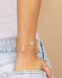 Raemy CZ Rose Petal Station Bracelet - Sterling Forever