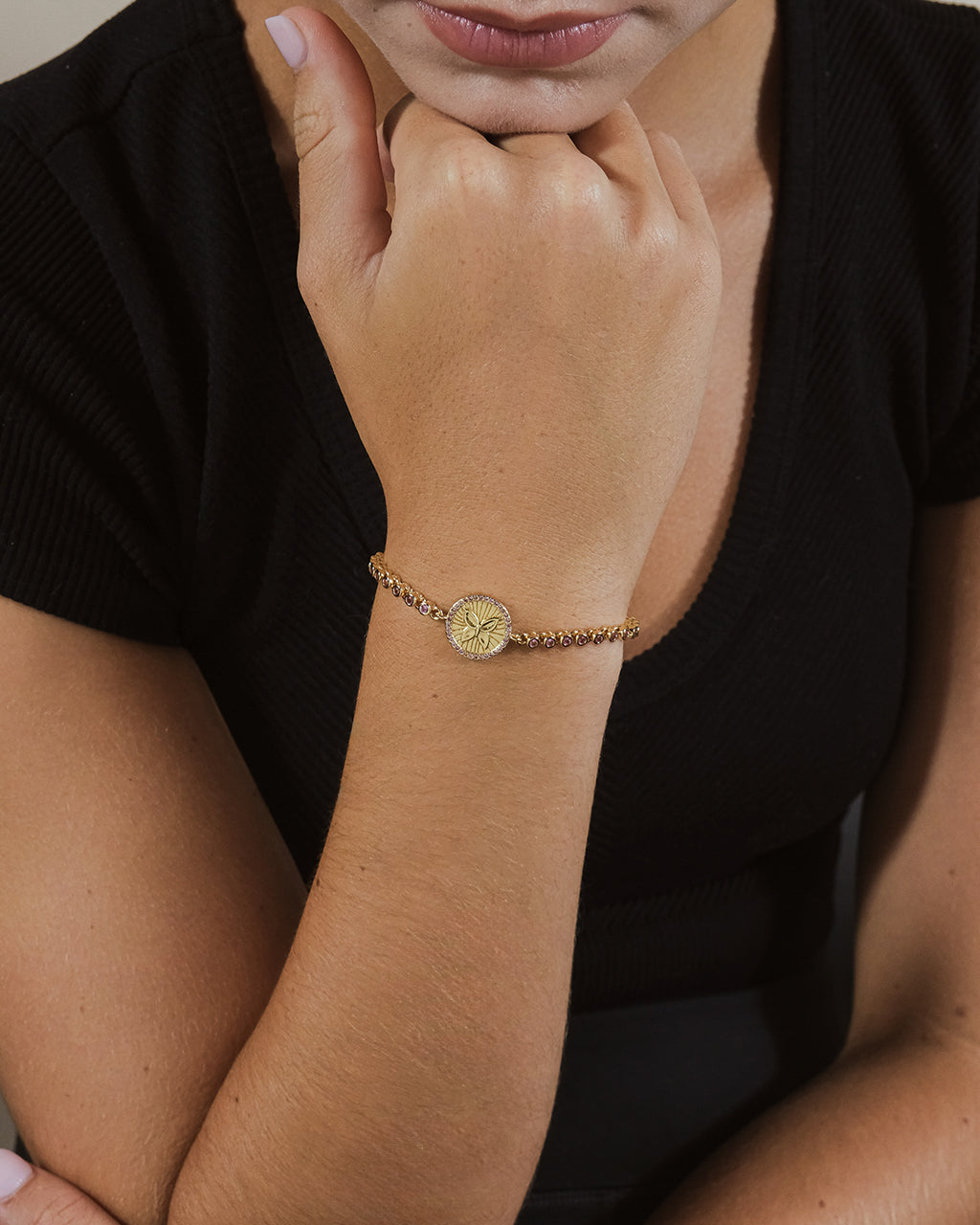 Bindi CZ Butterfly Bolo Bracelet