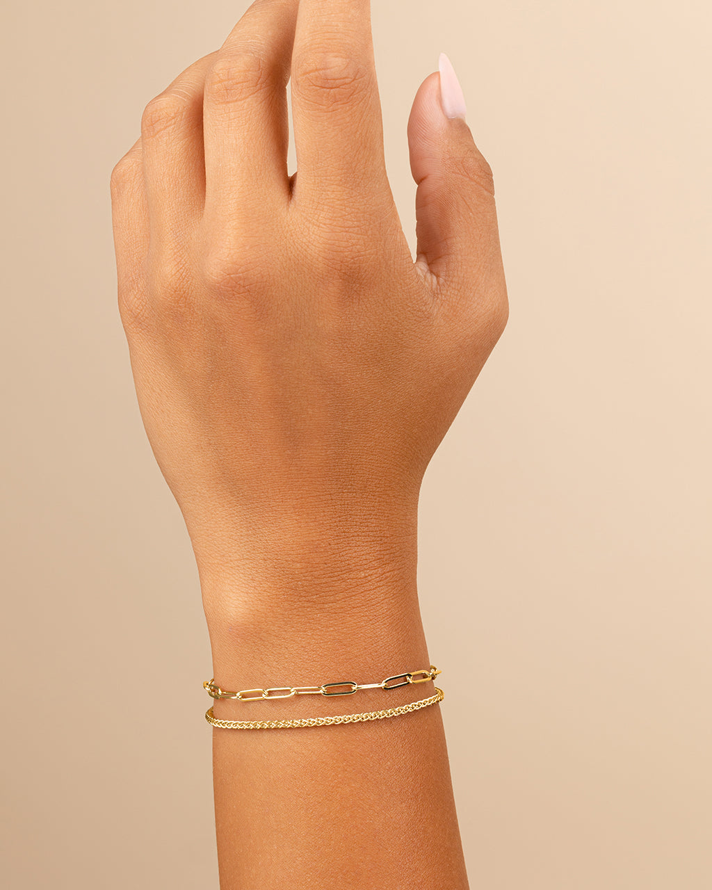 Emery Layered Paperclip & Curb Chain Bracelet