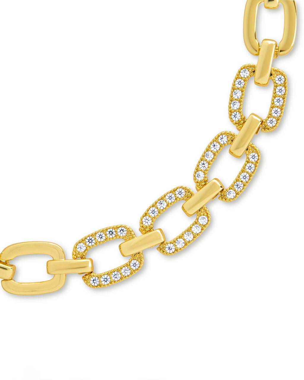 Fiona CZ Statement Chain Link Bracelet - Sterling Forever