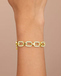 Fiona CZ Statement Chain Link Bracelet - Sterling Forever
