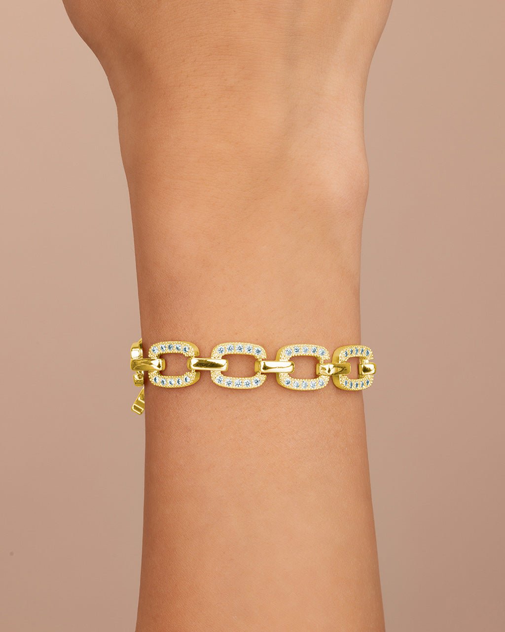 Fiona CZ Statement Chain Link Bracelet - Sterling Forever