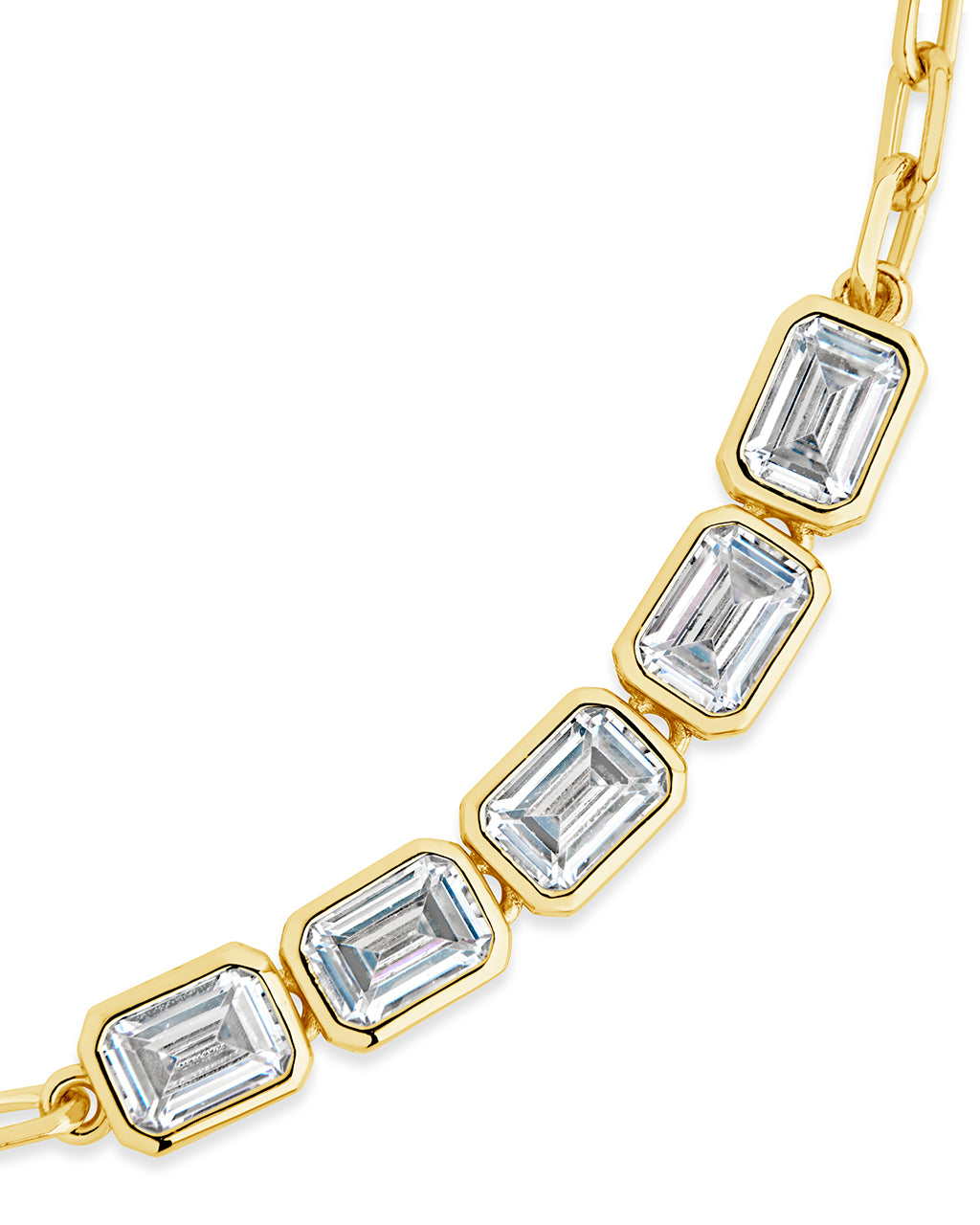 Nyssa Bezel CZ Station Bracelet