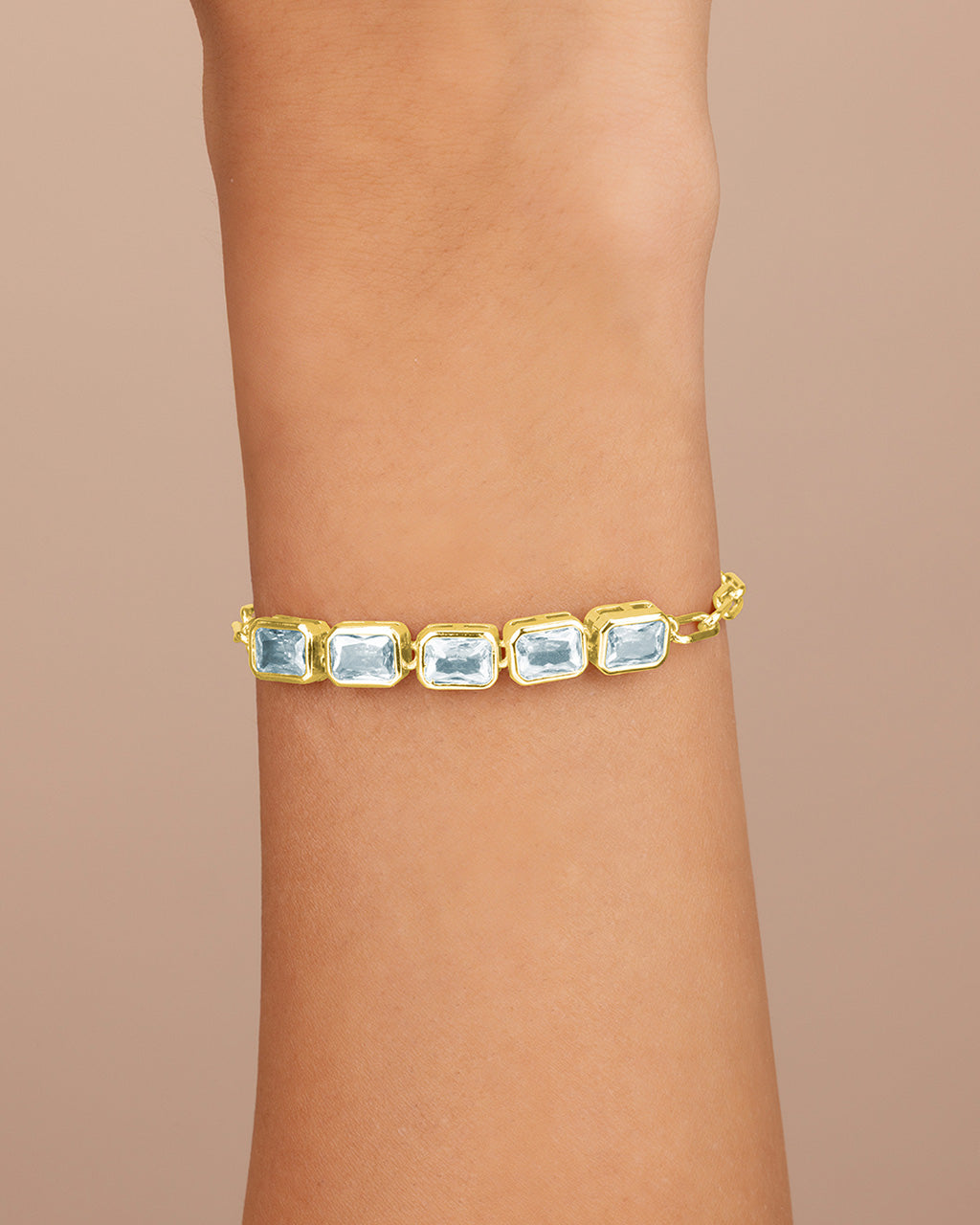 Nyssa Bezel CZ Station Bracelet