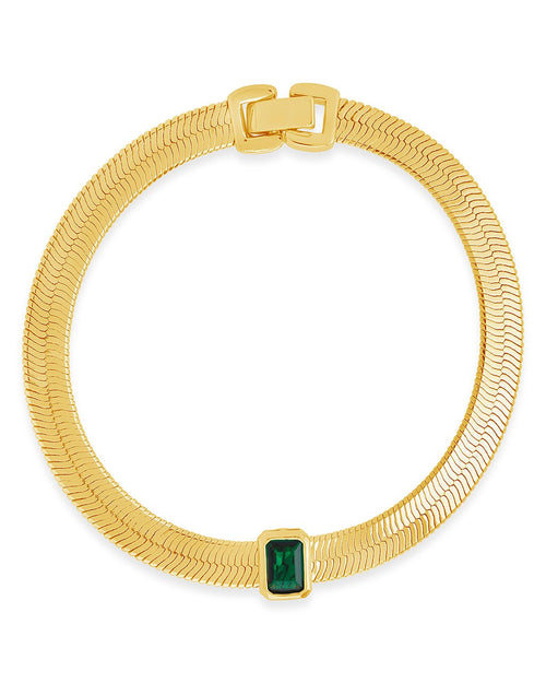 Calder Station CZ Herringbone Bracelet - Sterling Forever