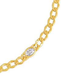 Rebel Station CZ Curb Chain Bracelet - Sterling Forever