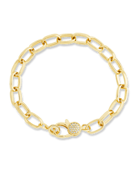 Tove CZ Clasp & Paperclip Chain Bracelet - Sterling Forever