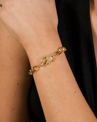 Tove CZ Clasp & Paperclip Chain Bracelet - Sterling Forever