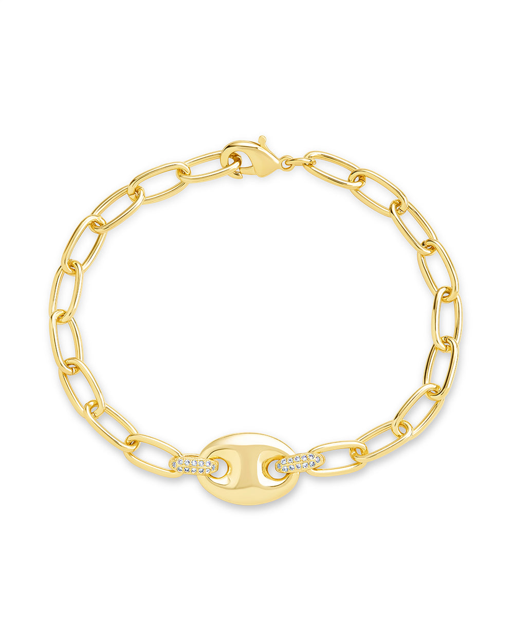 Bliss CZ Anchor Chain Bracelet