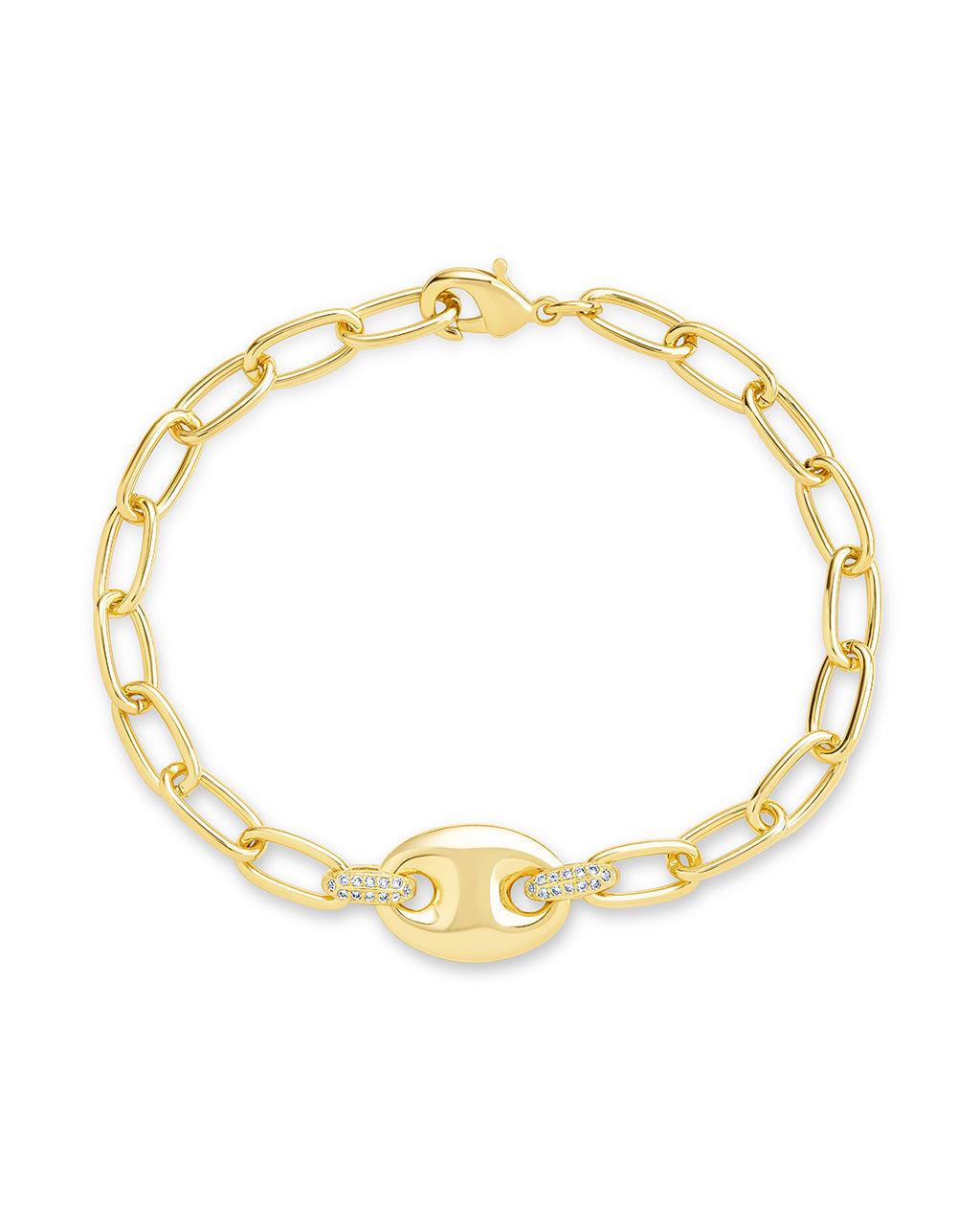 Bliss CZ Anchor Chain Bracelet