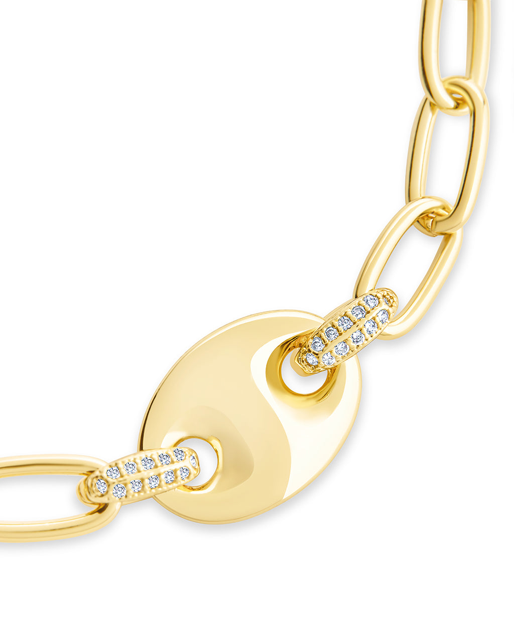 Bliss CZ Anchor Chain Bracelet