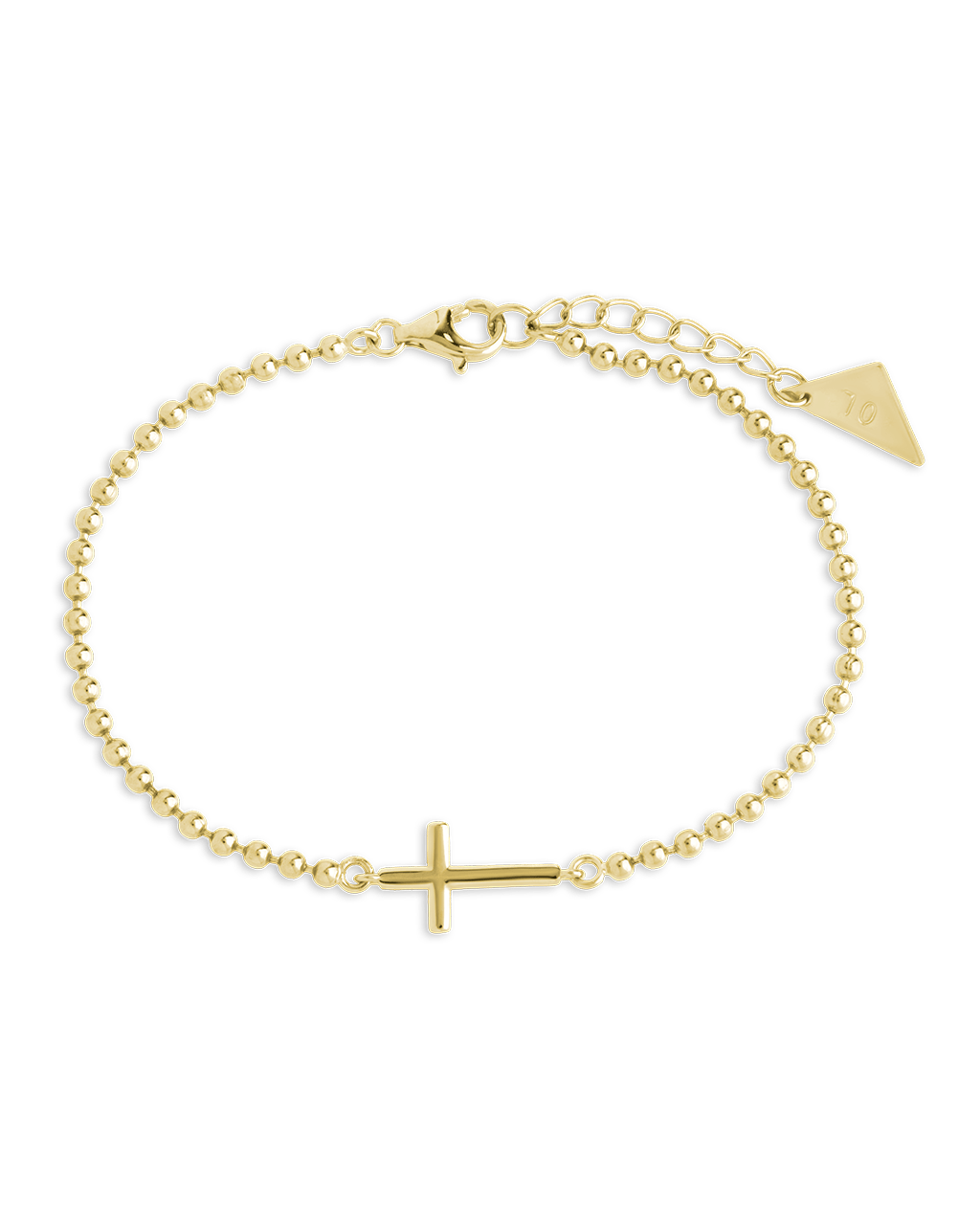 Sterling Silver Kelsey Beaded Cross Bracelet - Sterling Forever