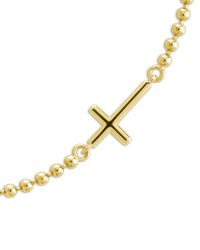 Sterling Silver Kelsey Beaded Cross Bracelet - Sterling Forever