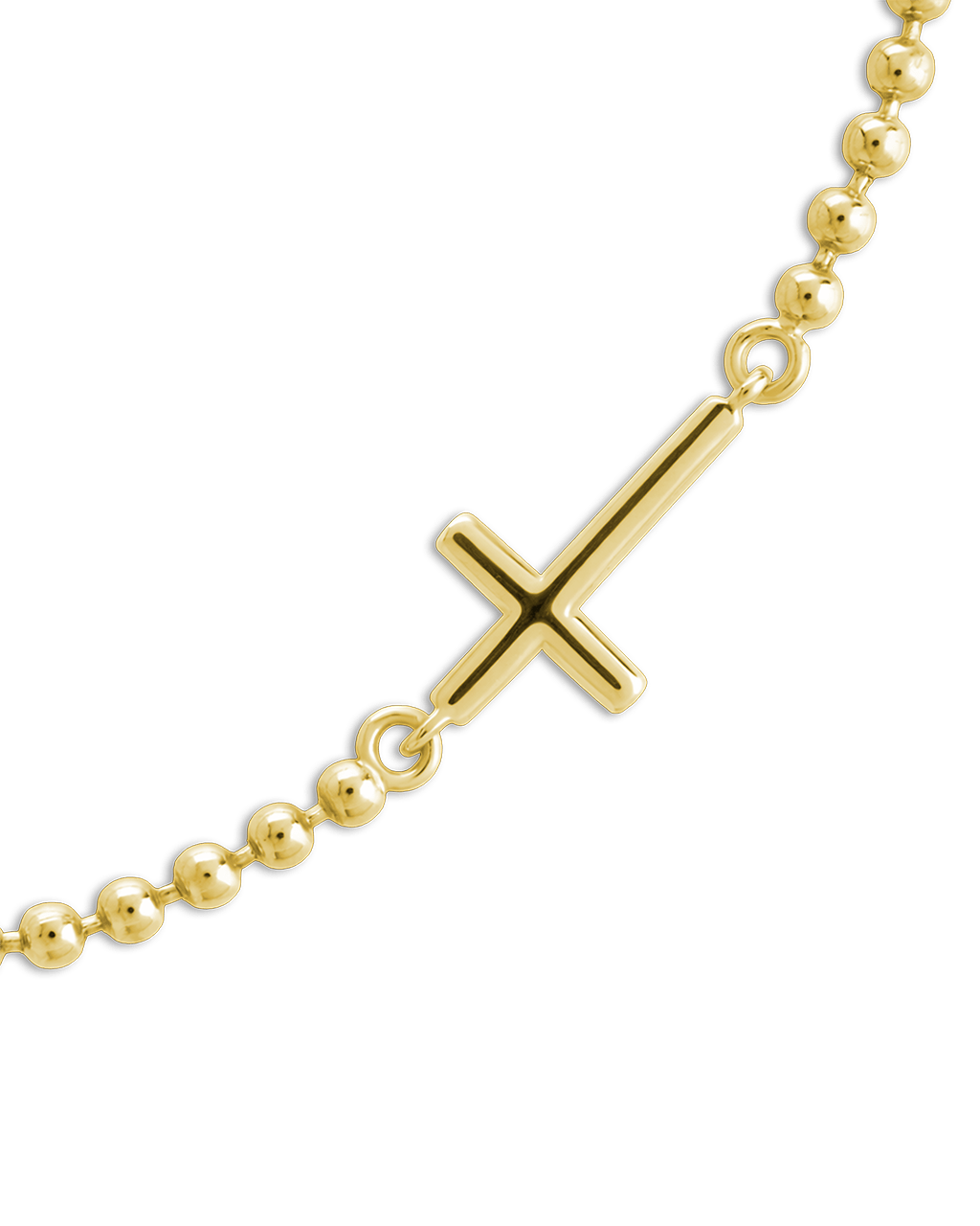 Sterling Silver Kelsey Beaded Cross Bracelet - Sterling Forever
