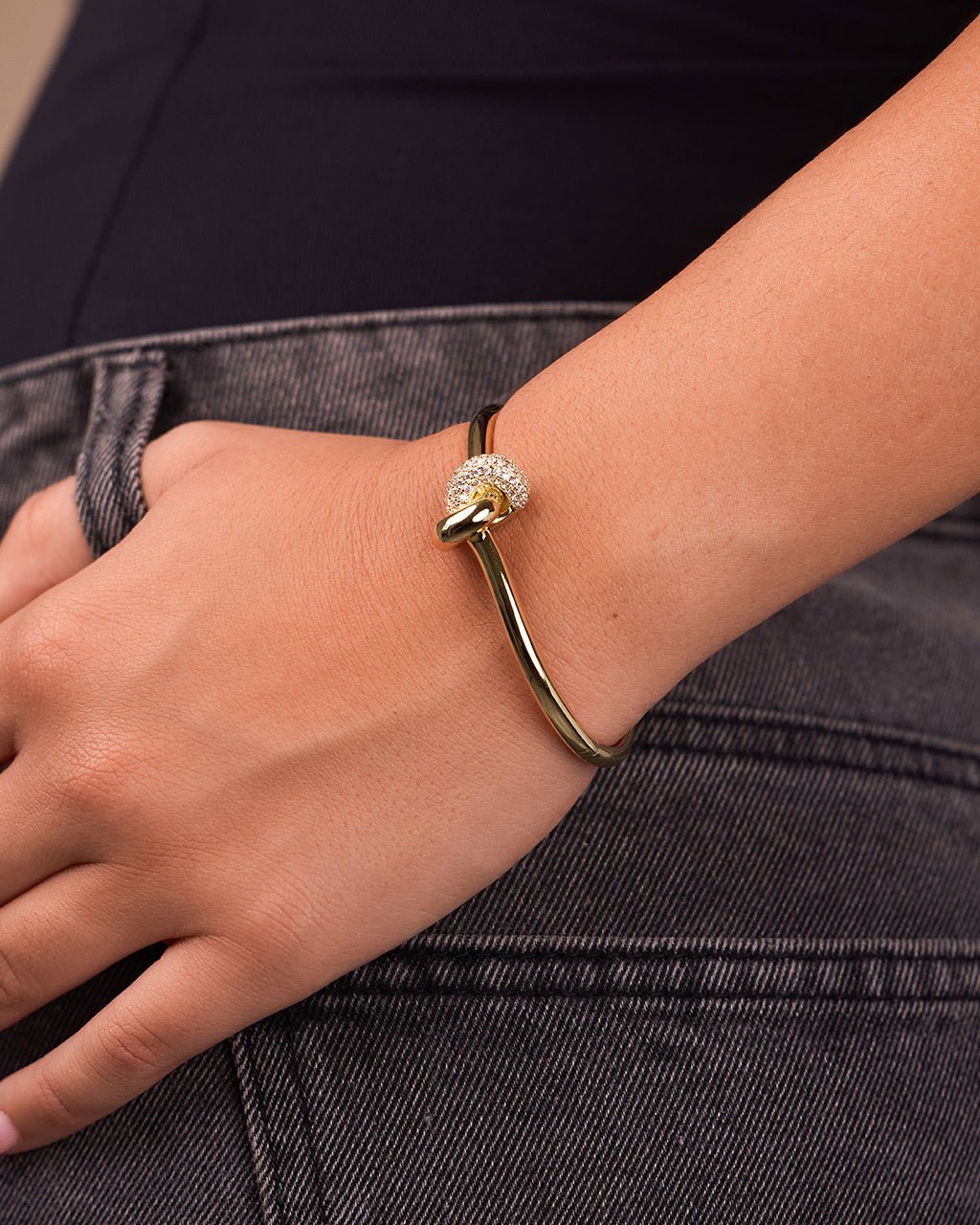 Jessna CZ Knot Bangle - Sterling Forever