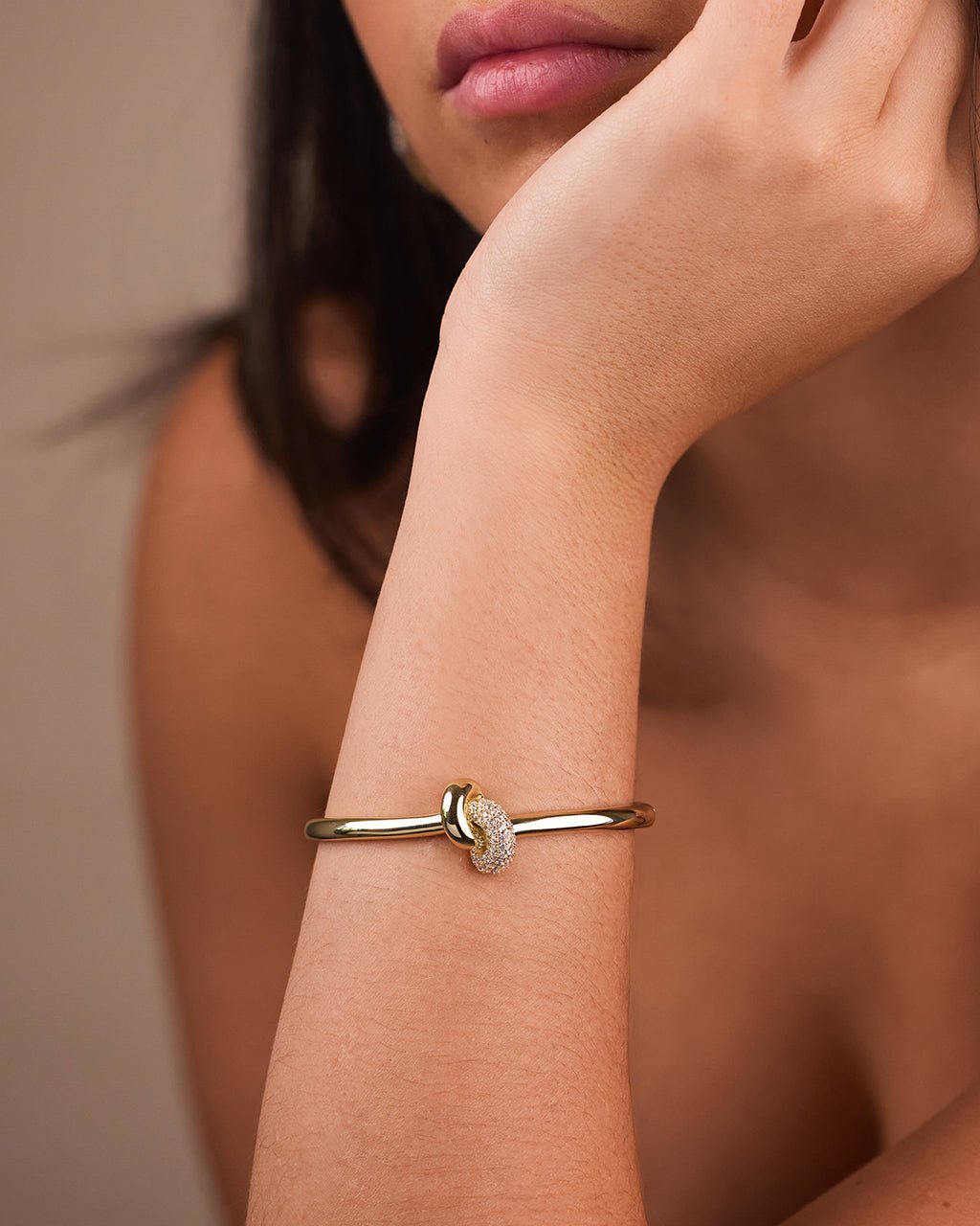 Jessna CZ Knot Bangle - Sterling Forever