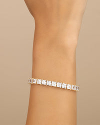 Marisol Princess Cut CZ Tennis Bracelet - Sterling Forever