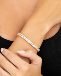 Marisol Princess Cut CZ Tennis Bracelet - Sterling Forever