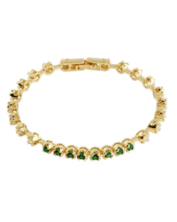 Liesbeth Emerald Accent Tennis Bracelet - Sterling Forever