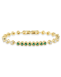 Liesbeth Emerald Accent Tennis Bracelet