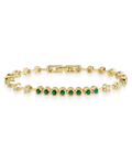 Liesbeth Emerald Accent Tennis Bracelet - Sterling Forever