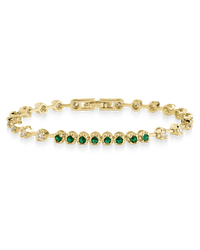 Liesbeth Emerald Accent Tennis Bracelet - Sterling Forever