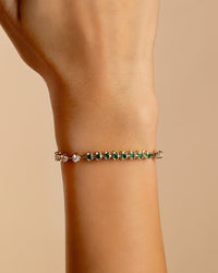 Liesbeth Emerald Accent Tennis Bracelet - Sterling Forever