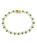 Emerald Pear Cut Tennis Bracelet - Sterling Forever