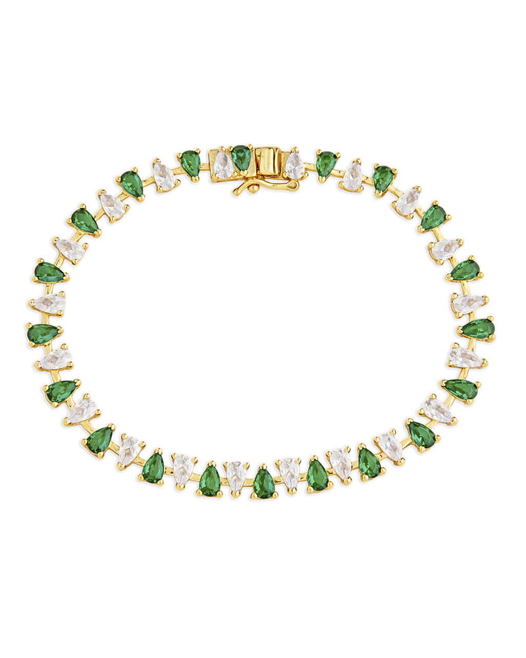 Emerald Pear Cut Tennis Bracelet