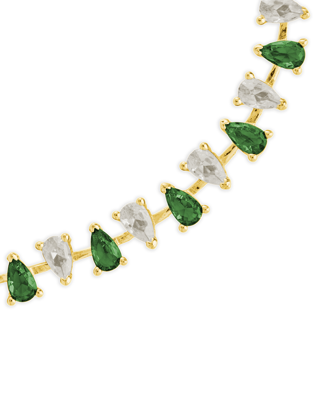 Emerald Pear Cut Tennis Bracelet
