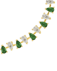 Emerald Pear Cut Tennis Bracelet - Sterling Forever