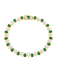 Emerald Pear Cut Tennis Bracelet