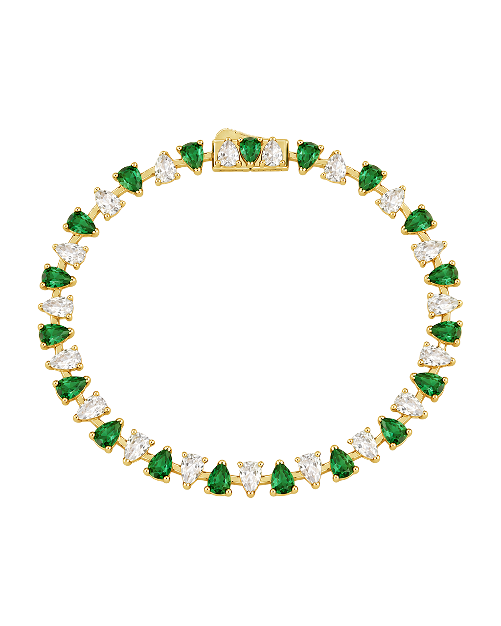 Emerald Pear Cut Tennis Bracelet