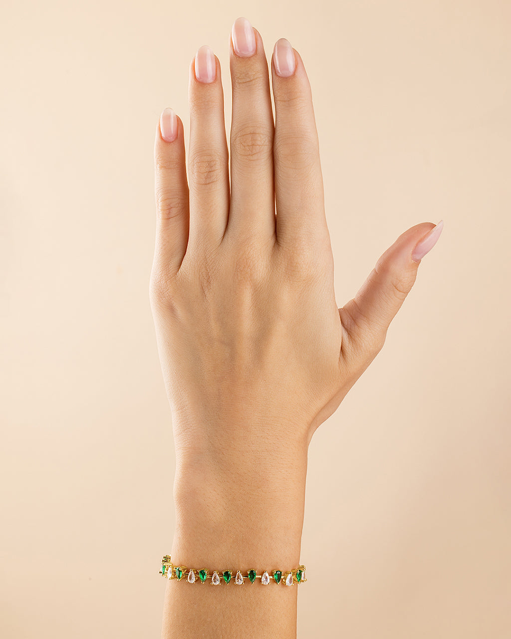 Emerald Pear Cut Tennis Bracelet