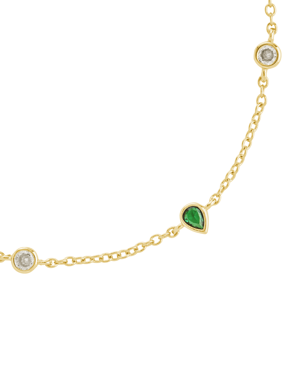 Pear and Round CZ Station Bracelet - Sterling Forever