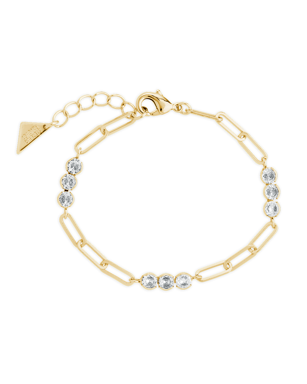 Dora CZ Trio Chain Link Bracelet