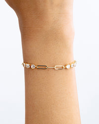 Dora CZ Trio Chain Link Bracelet
