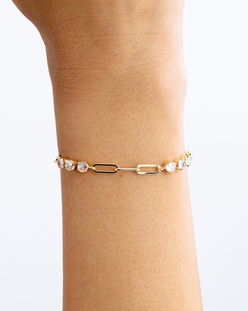 Dora CZ Trio Chain Link Bracelet