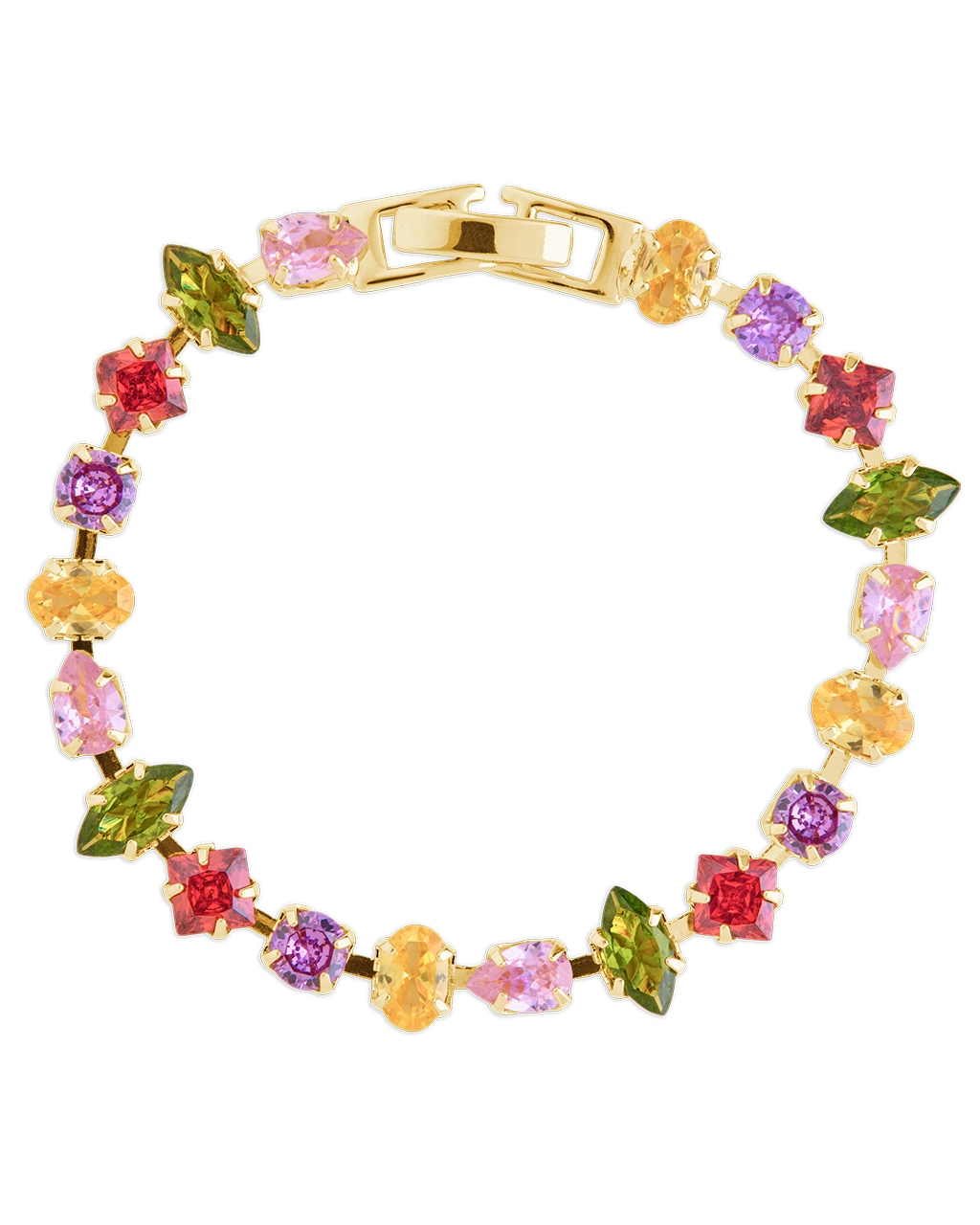Kaleidoscope CZ Tennis Bracelet